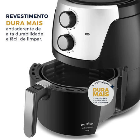 Air Fryer Britânia 4,2L Dura Mais 1500W BFR38